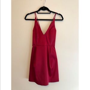 Topshop red satin dress